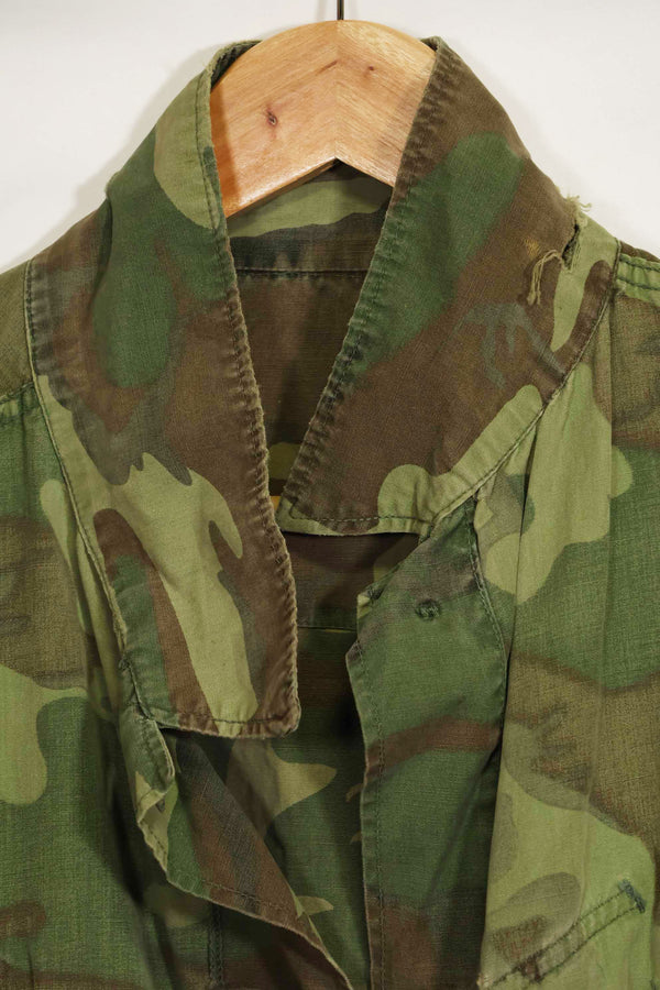 1966〜67年頃　ポップリン製　ERDL　初期プリント　ジャングルファティーグジャケット　サイズタグなし　中古品