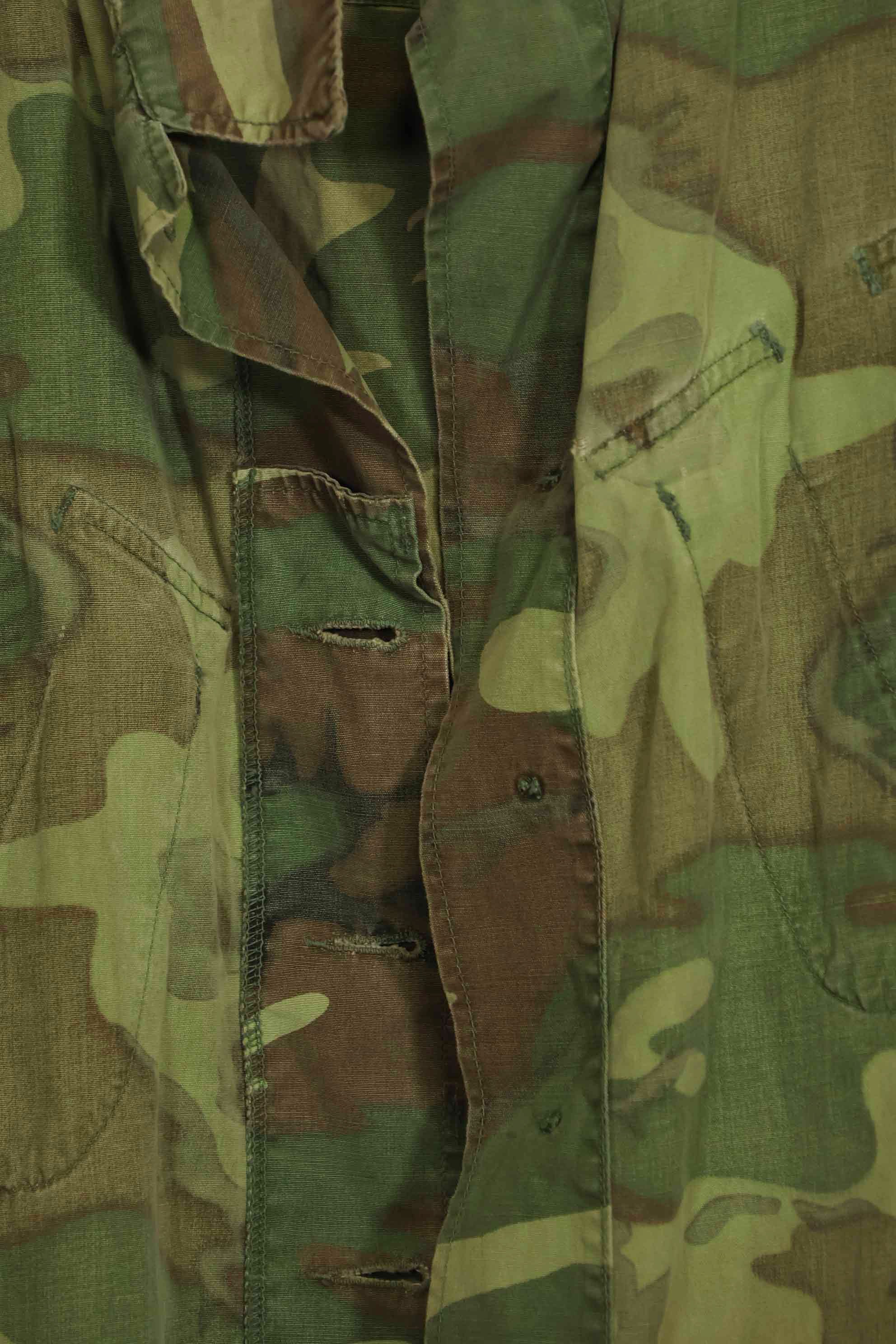 1966〜67年頃　ポップリン製　ERDL　初期プリント　ジャングルファティーグジャケット　サイズタグなし　中古品