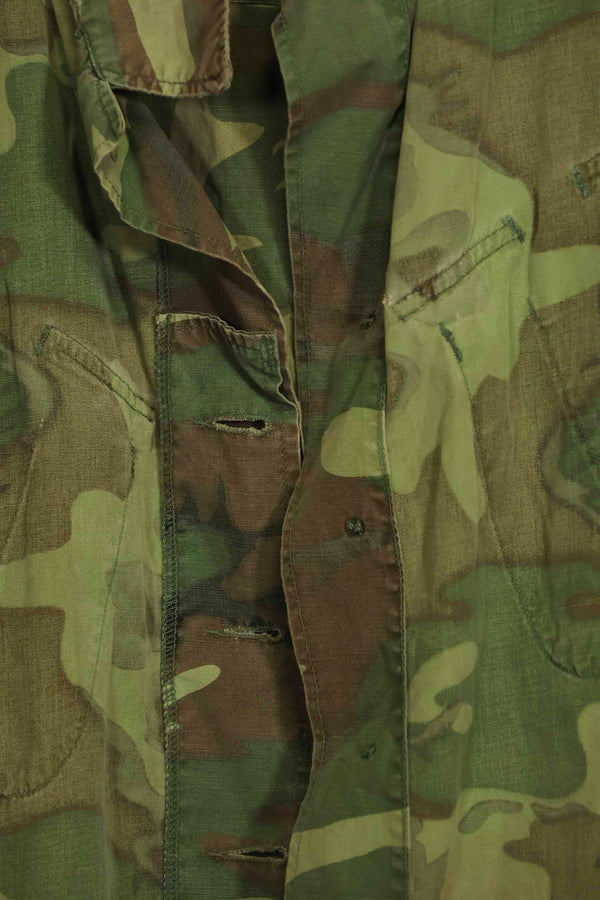 1966〜67年頃　ポップリン製　ERDL　初期プリント　ジャングルファティーグジャケット　サイズタグなし　中古品