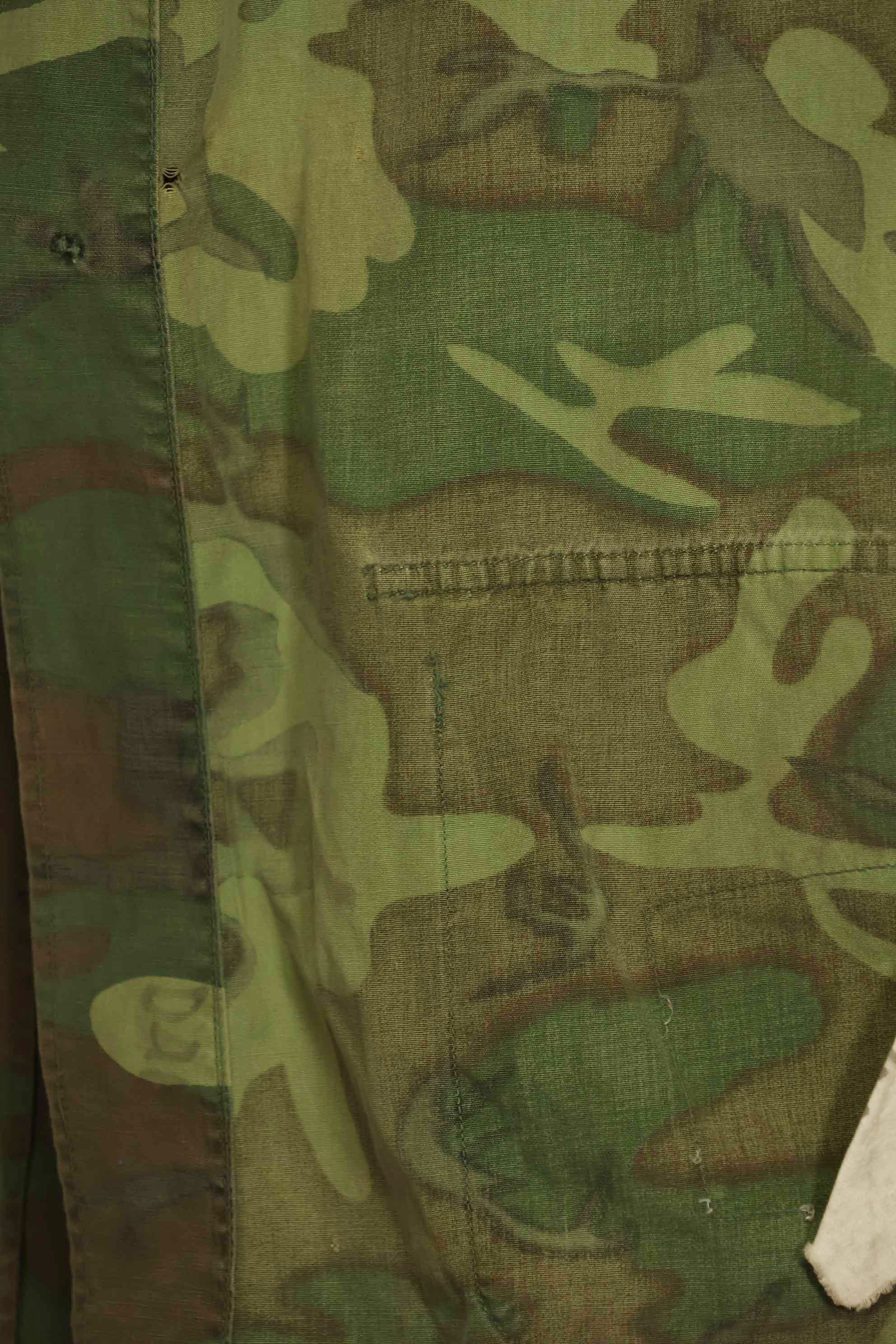 1966〜67年頃　ポップリン製　ERDL　初期プリント　ジャングルファティーグジャケット　サイズタグなし　中古品