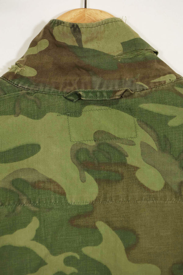 1966〜67年頃　ポップリン製　ERDL　初期プリント　ジャングルファティーグジャケット　サイズタグなし　中古品
