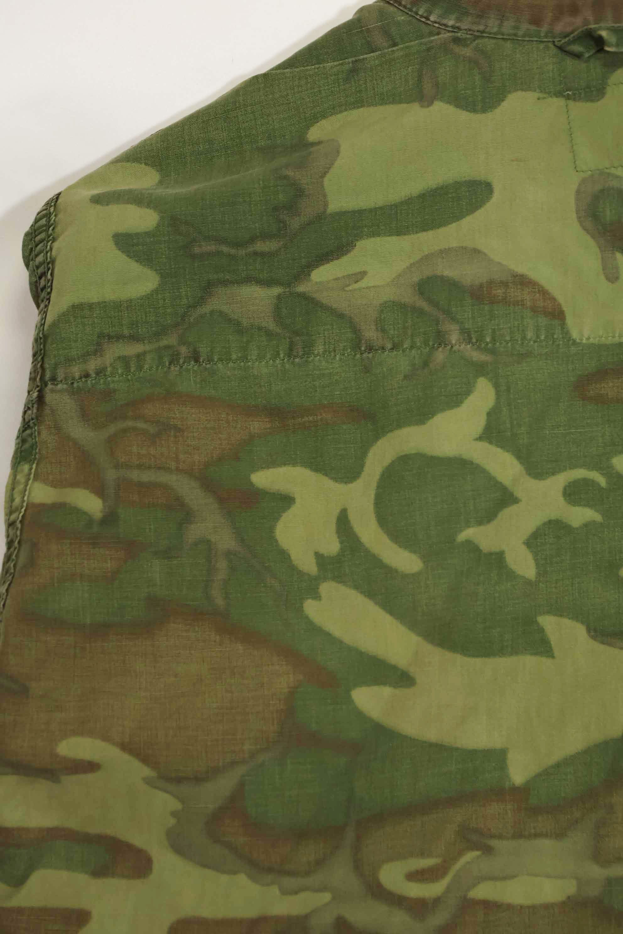 1966〜67年頃　ポップリン製　ERDL　初期プリント　ジャングルファティーグジャケット　サイズタグなし　中古品