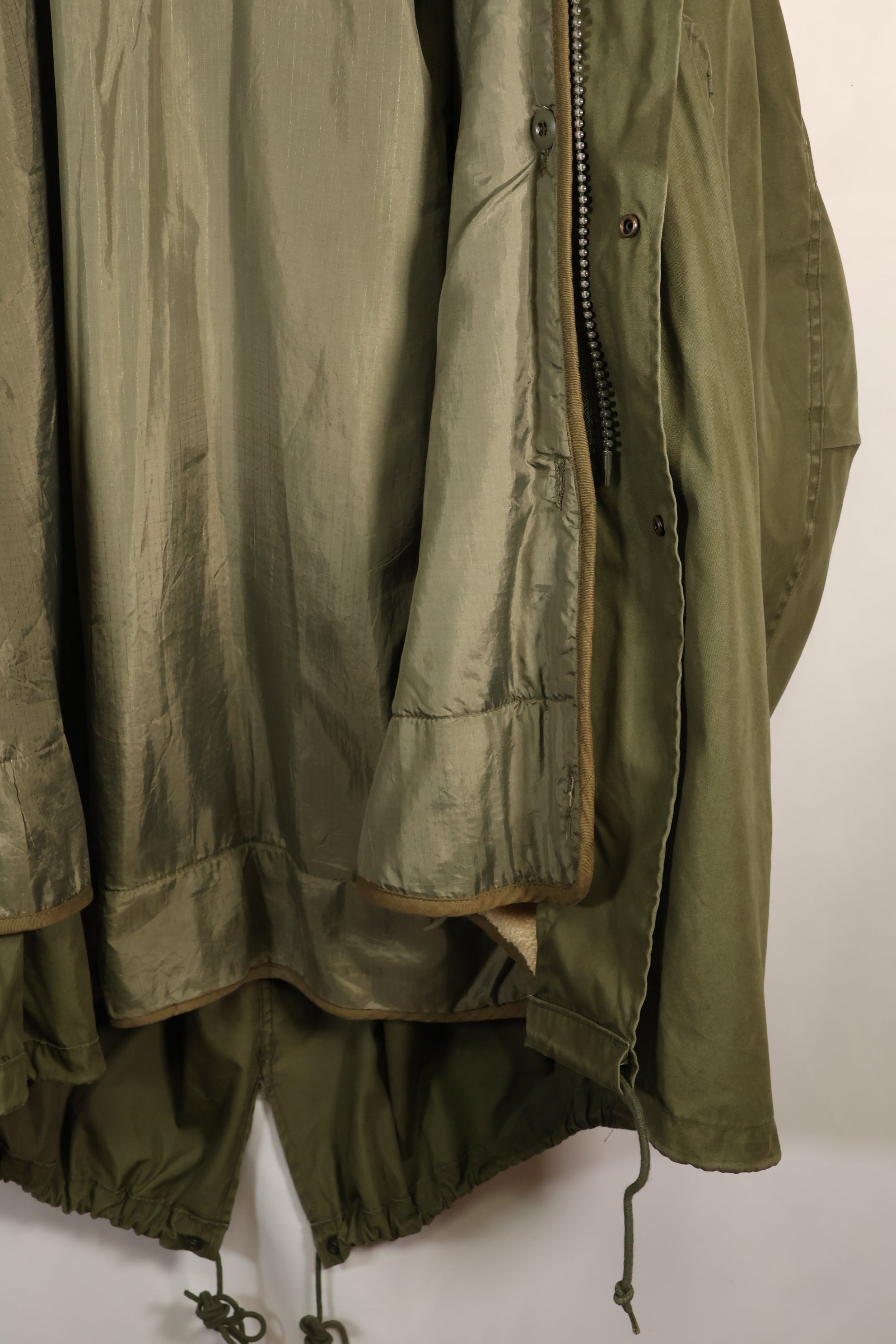 大号 M65 野战派克大衣套装 M51，带衬里，使用过，D