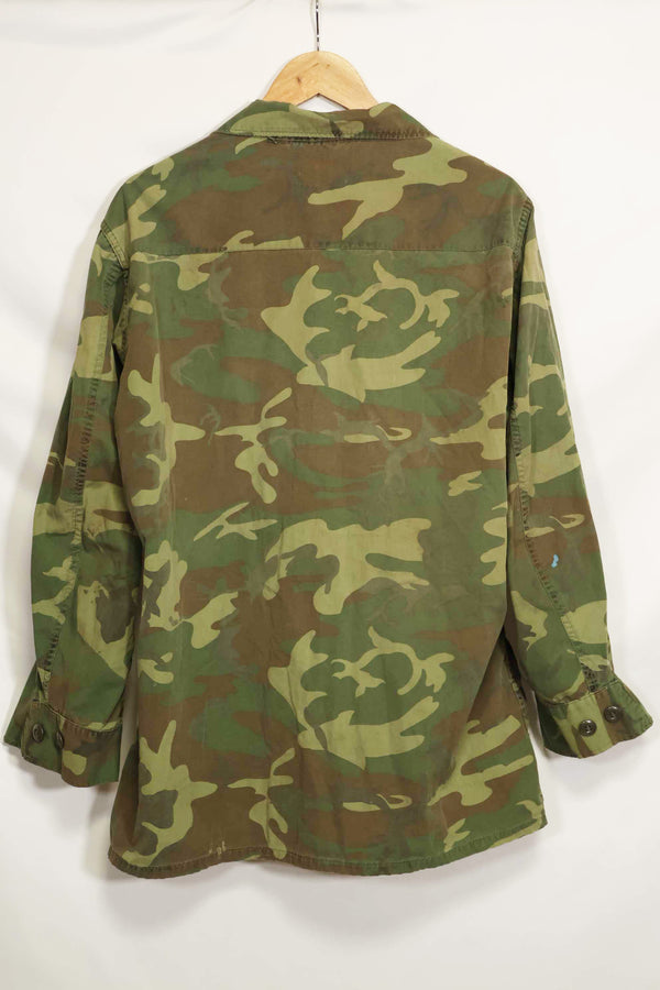 1966〜67年頃　ポップリン製　ERDL　初期プリント　ジャングルファティーグジャケット　サイズタグなし　中古品