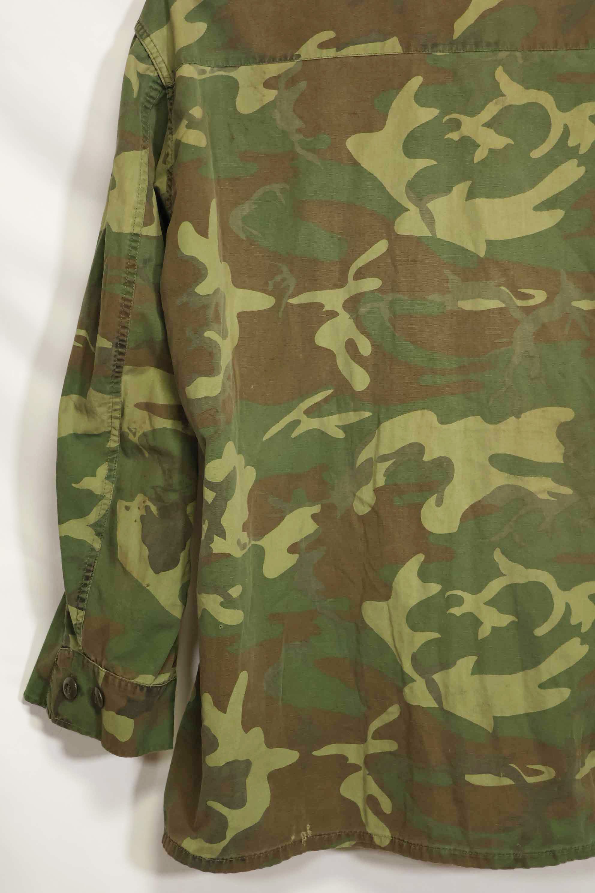 1966〜67年頃　ポップリン製　ERDL　初期プリント　ジャングルファティーグジャケット　サイズタグなし　中古品