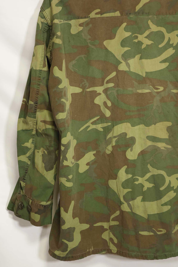 1966〜67年頃　ポップリン製　ERDL　初期プリント　ジャングルファティーグジャケット　サイズタグなし　中古品