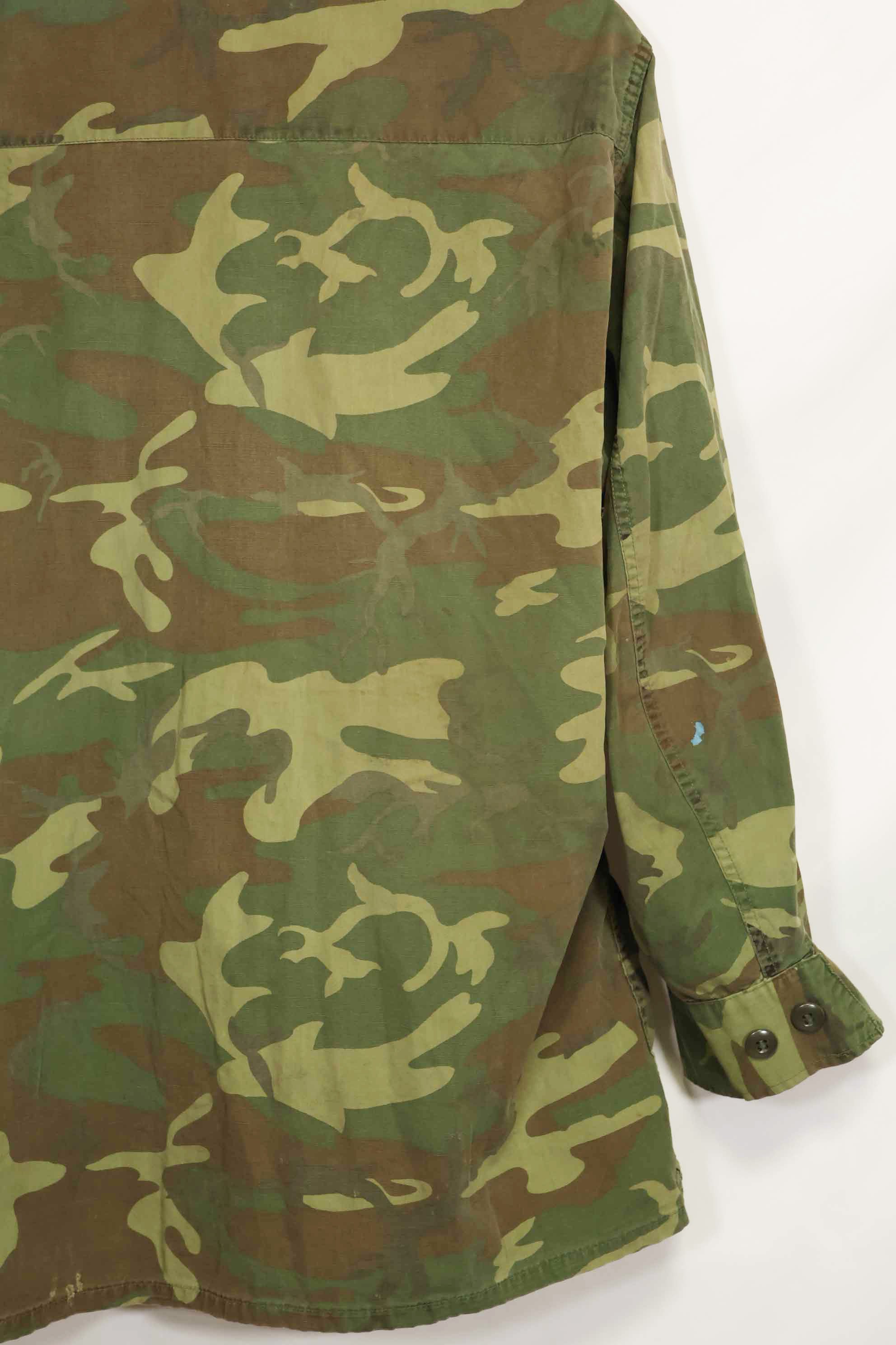 1966〜67年頃　ポップリン製　ERDL　初期プリント　ジャングルファティーグジャケット　サイズタグなし　中古品