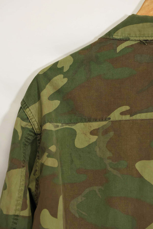 1966〜67年頃　ポップリン製　ERDL　初期プリント　ジャングルファティーグジャケット　サイズタグなし　中古品