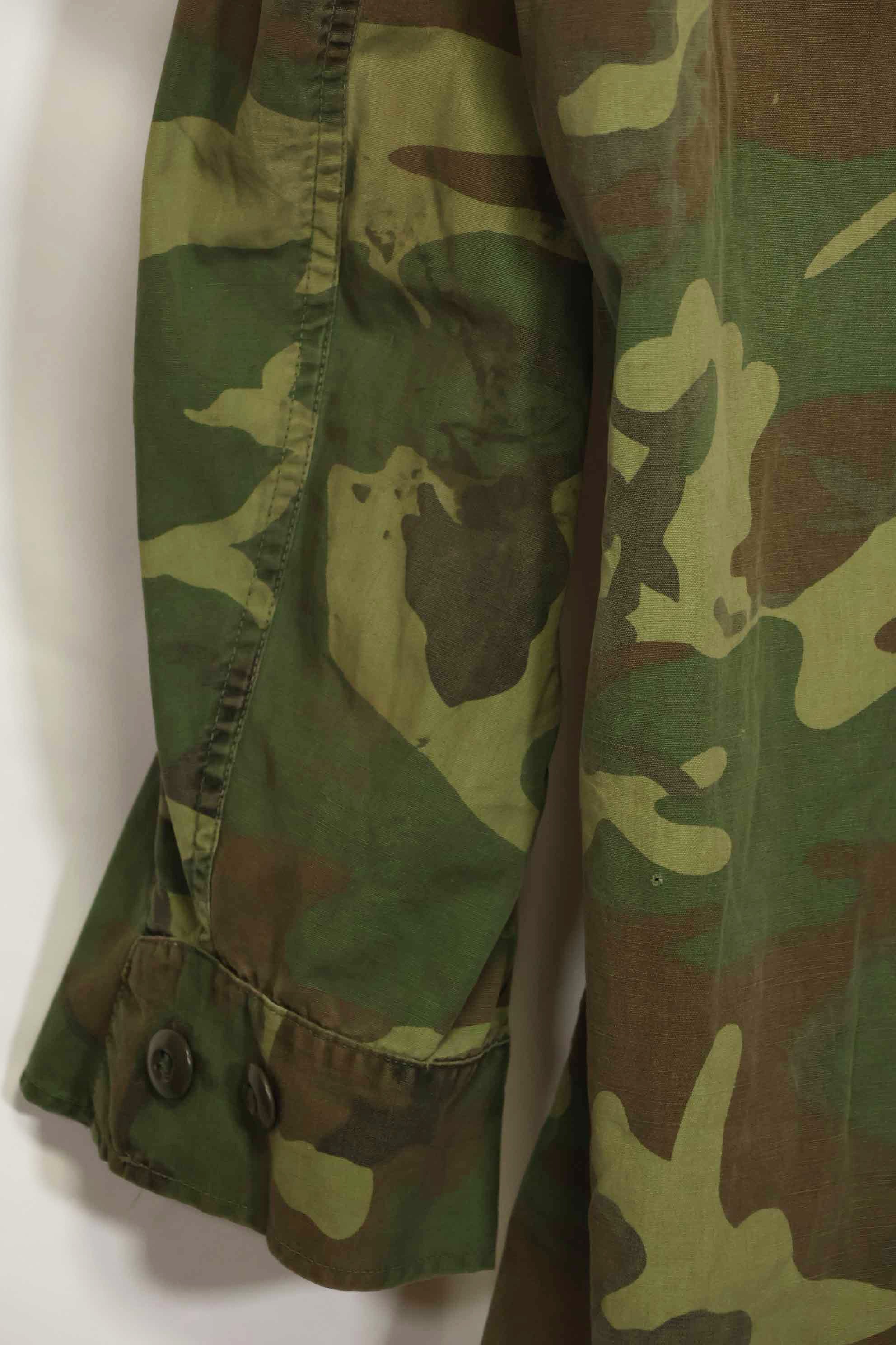 1966〜67年頃　ポップリン製　ERDL　初期プリント　ジャングルファティーグジャケット　サイズタグなし　中古品