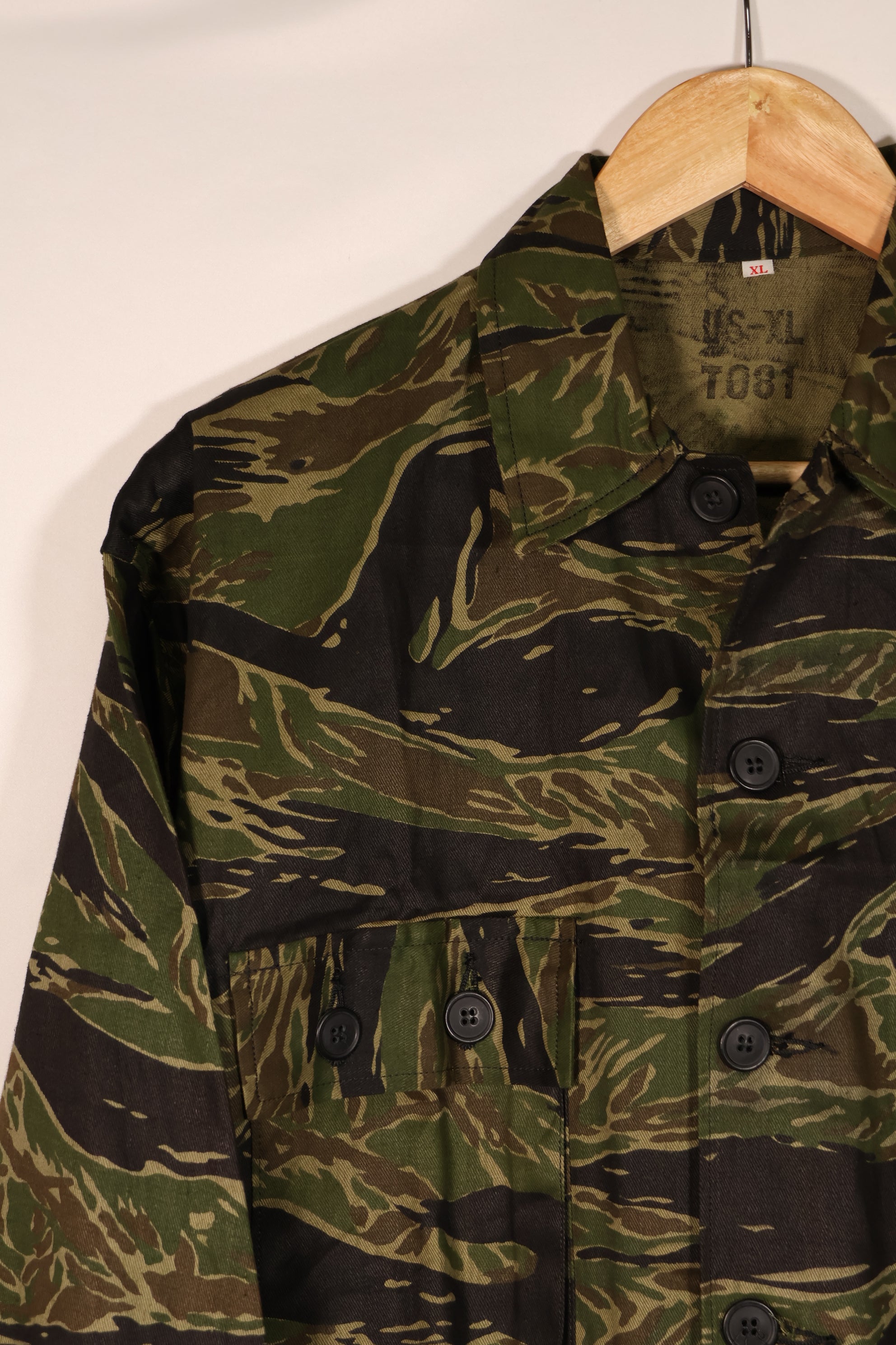 実物　TO81 タイガーストライプ　シャツ　US-XL　デッドストック