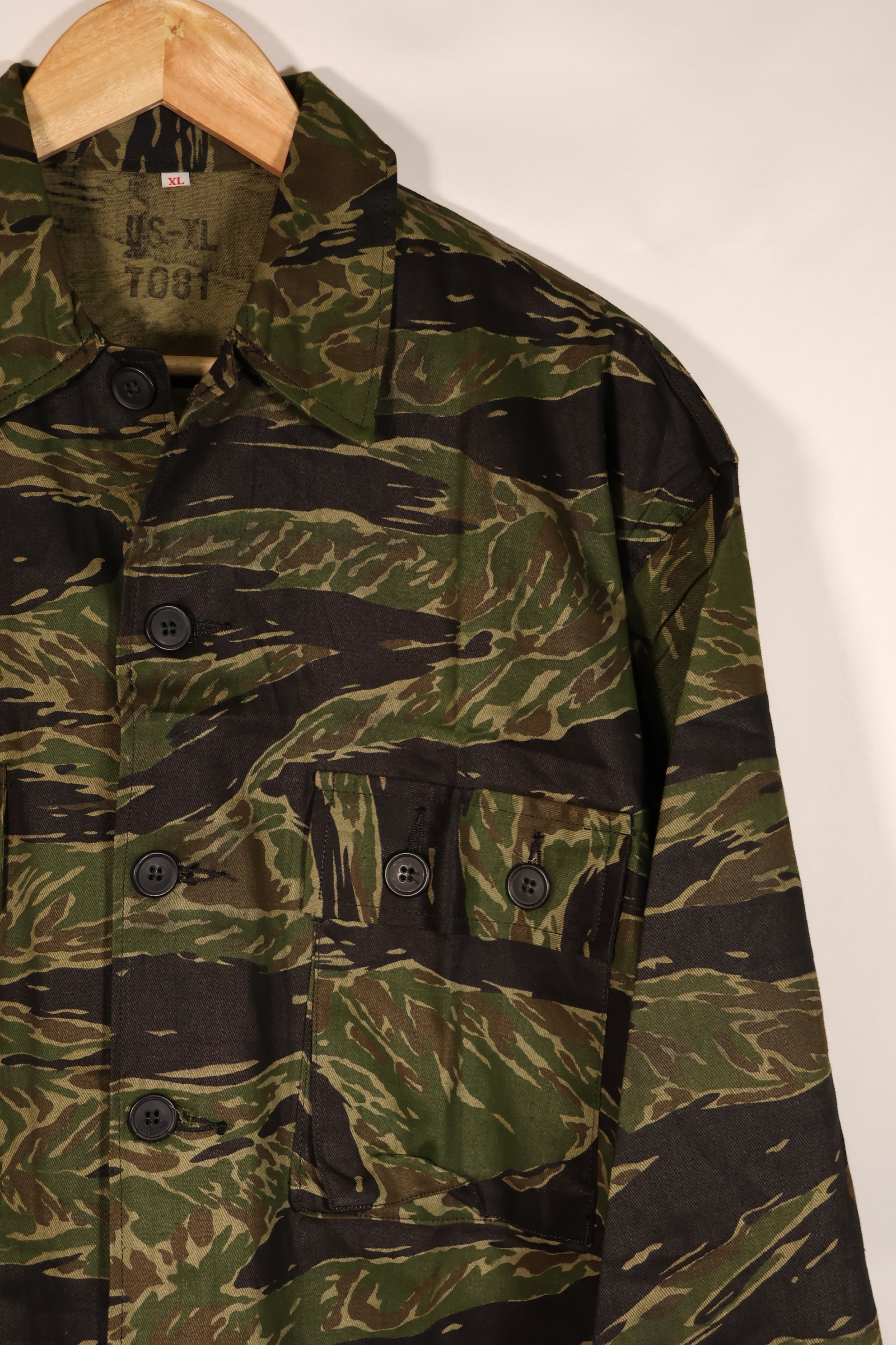 実物　TO81 タイガーストライプ　シャツ　US-XL　デッドストック