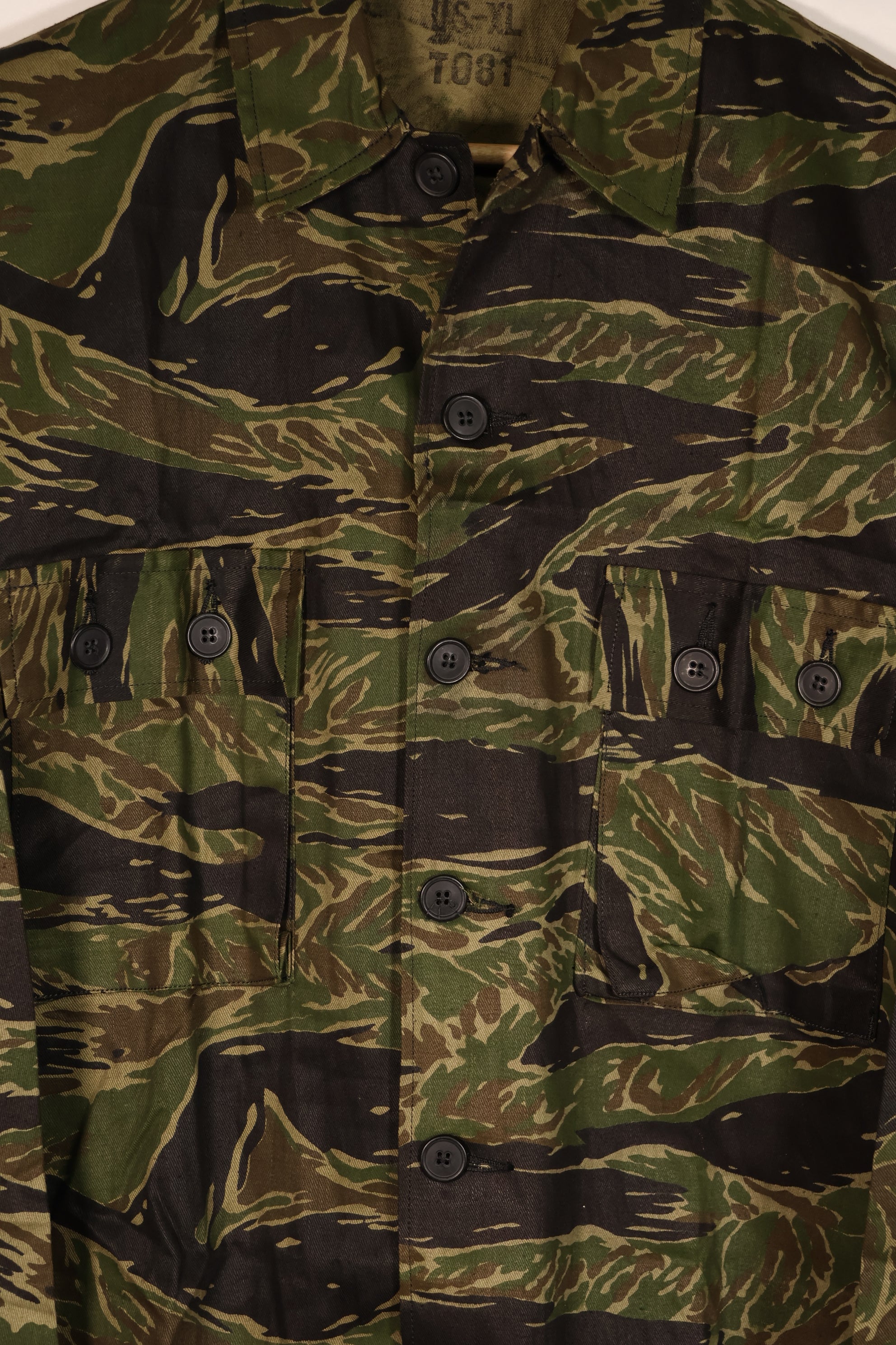 実物　TO81 タイガーストライプ　シャツ　US-XL　デッドストック