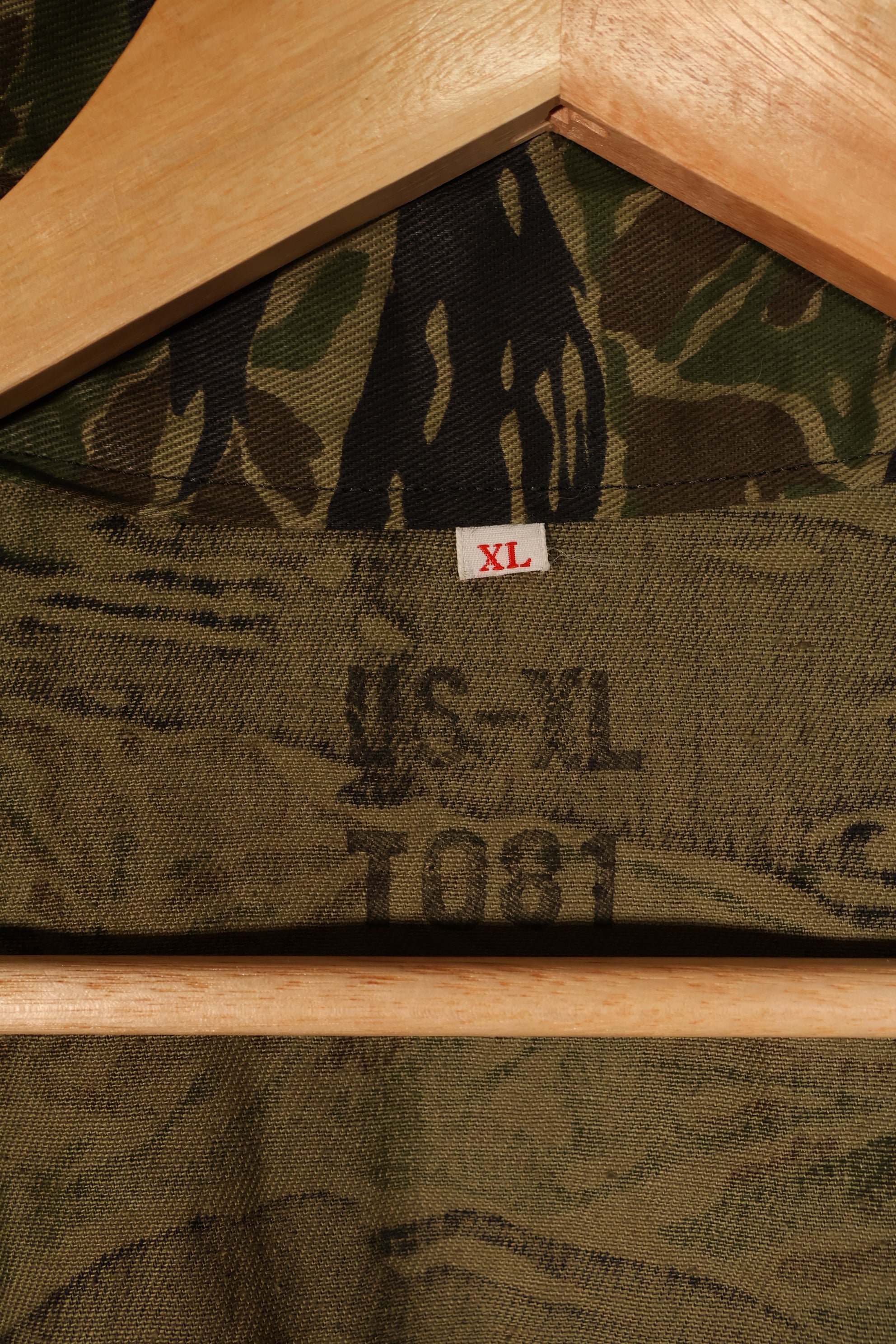 実物　TO81 タイガーストライプ　シャツ　US-XL　デッドストック