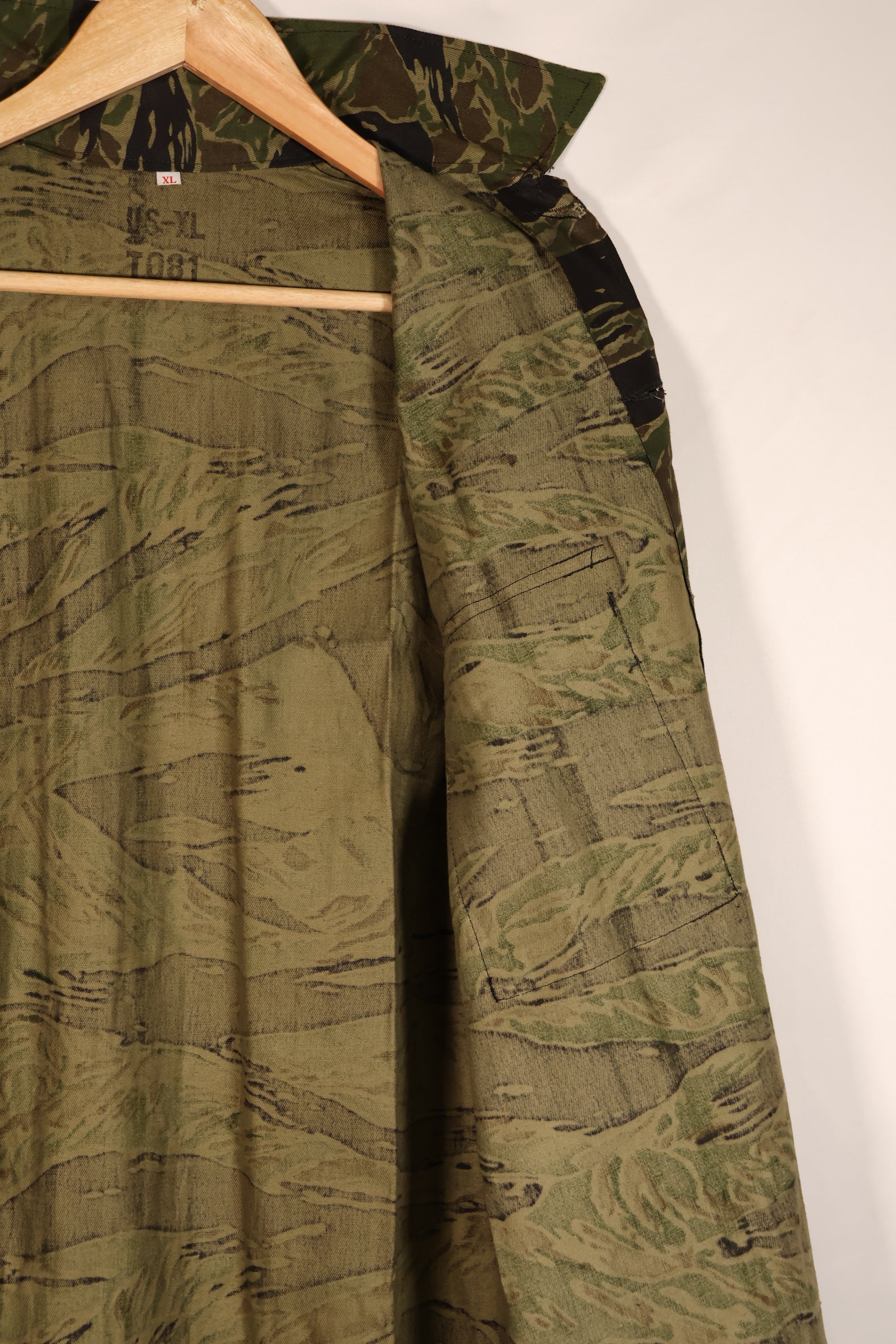 実物　TO81 タイガーストライプ　シャツ　US-XL　デッドストック