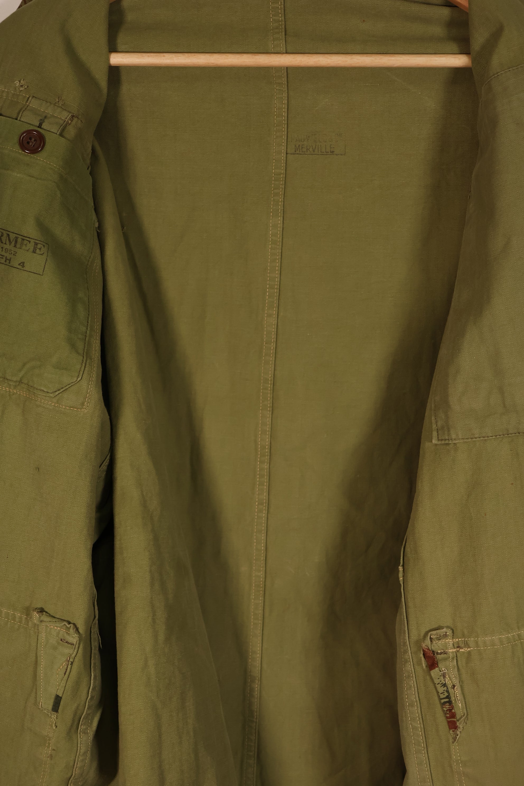 実物　インドシナ戦争　リザード迷彩　TAP 47/56　エアボーンジャケット　中古品