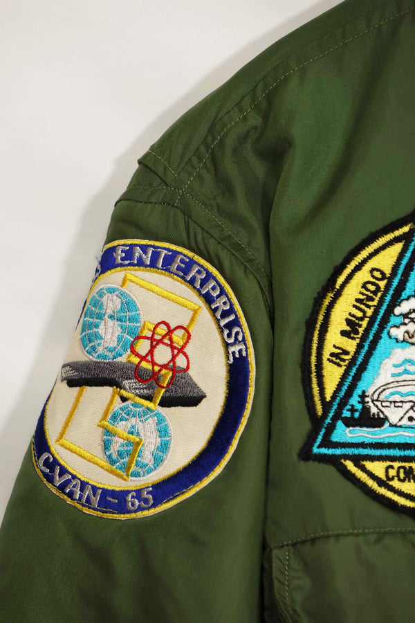 1963 Contract US Navy WEP(G-9) Flight Jacket USS Enterprise Size 40 Used