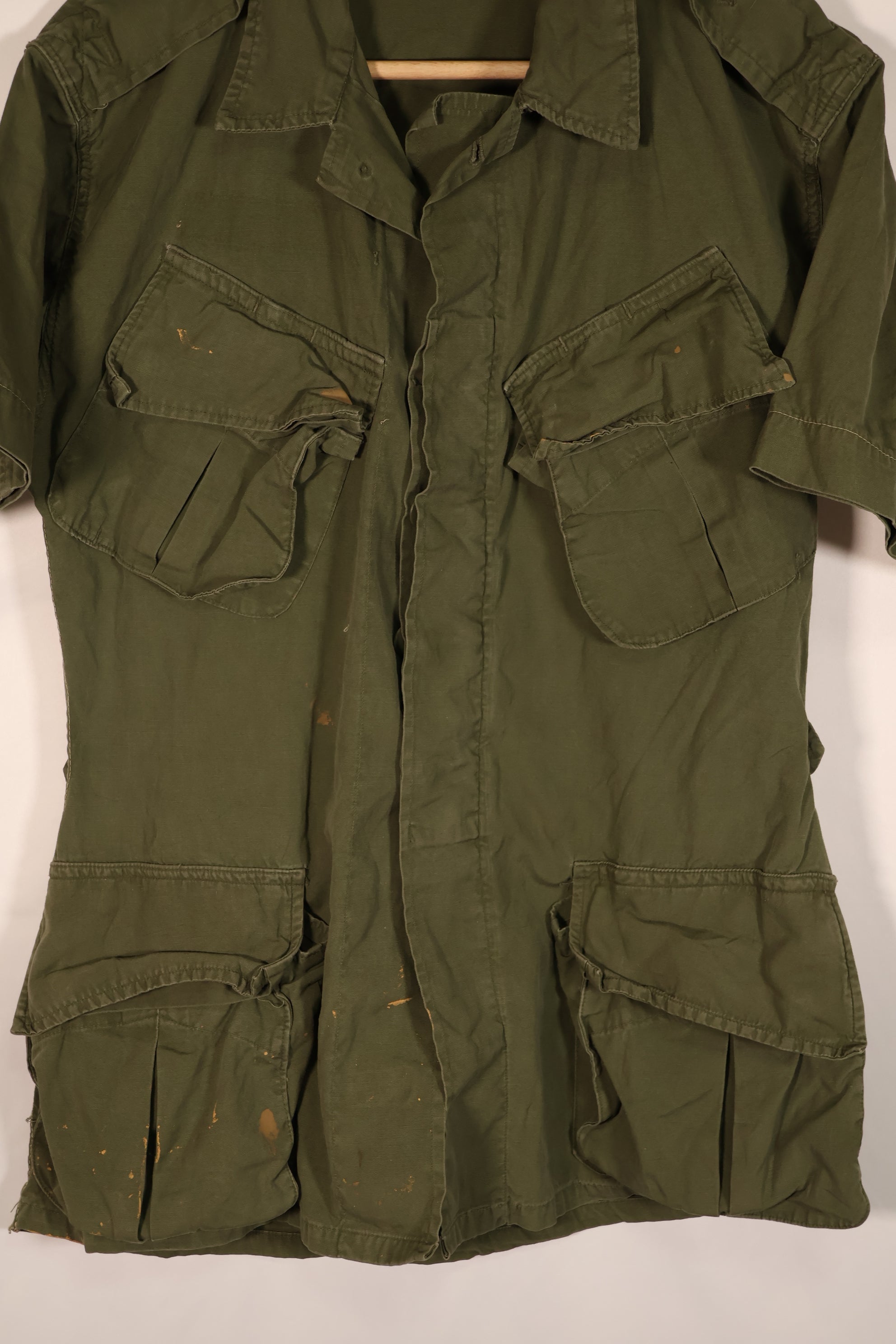 実物　日本製　2nd Model ジャングルファティーグ ジャケット　半袖カスタム　汚れあり　中古品