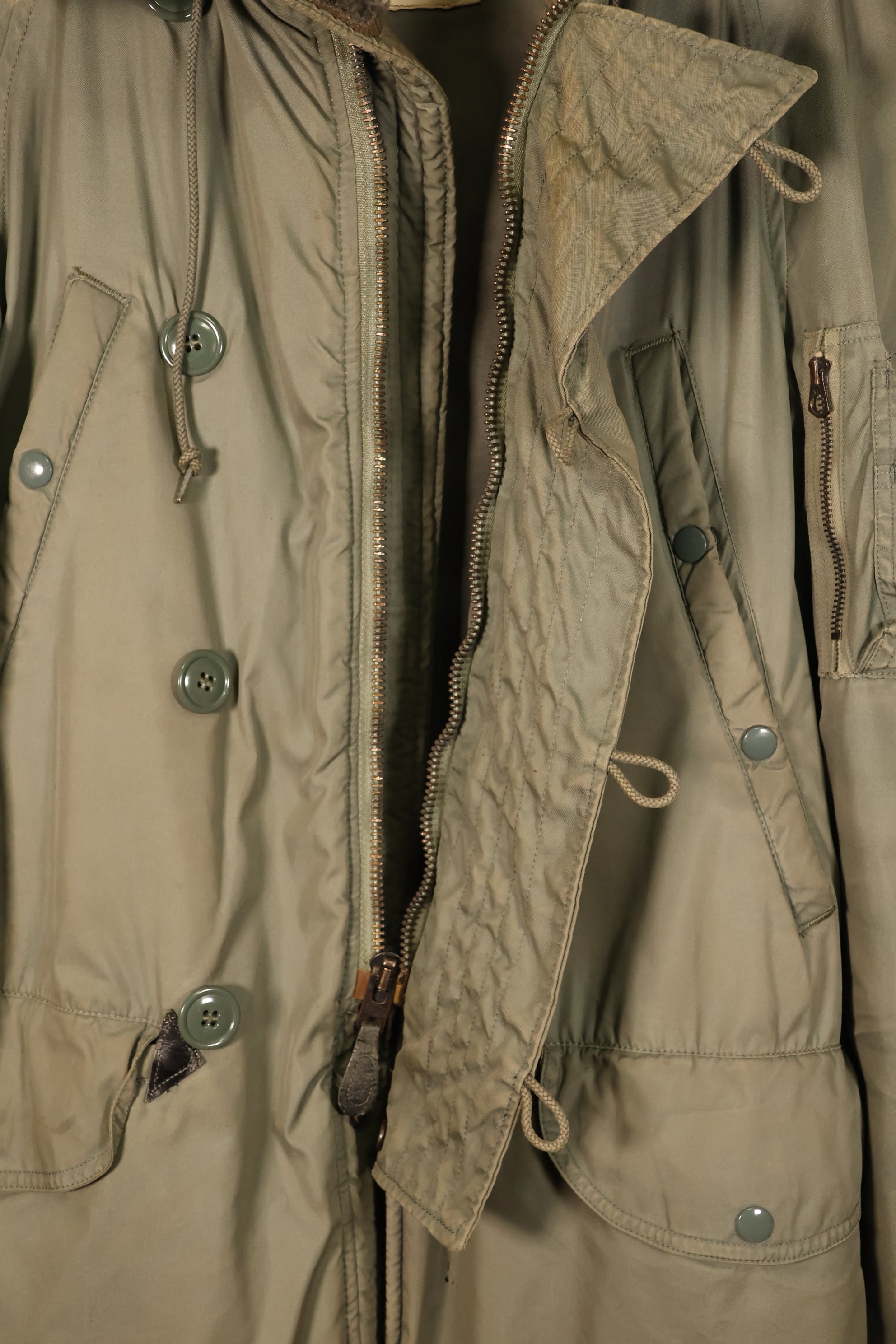 1971 Contract, SMALL, U.S. Air Force (USAF), N3-B Flight Jacket, With Back Stencil, Used