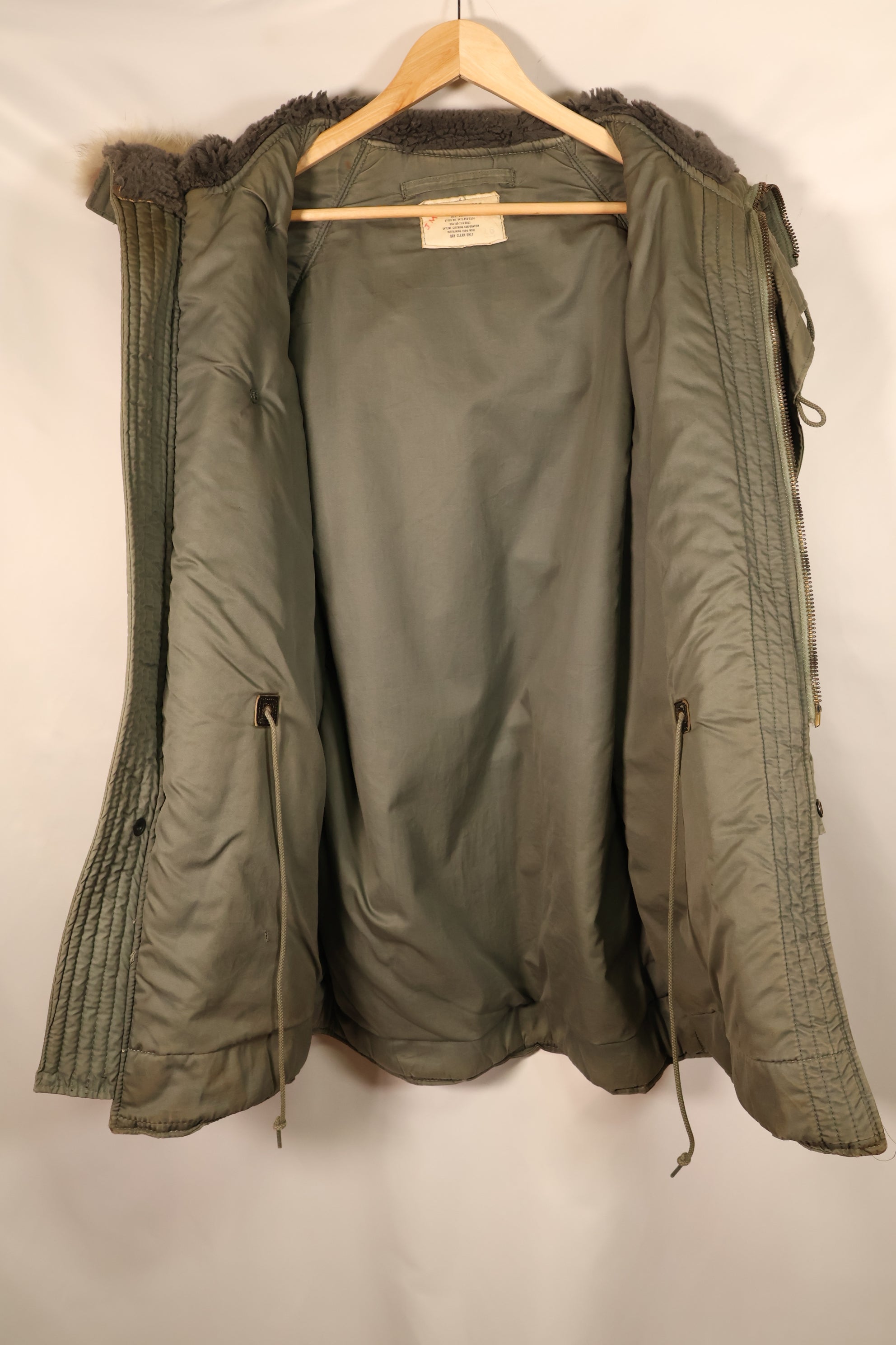 1971 Contract, SMALL, U.S. Air Force (USAF), N3-B Flight Jacket, With Back Stencil, Used