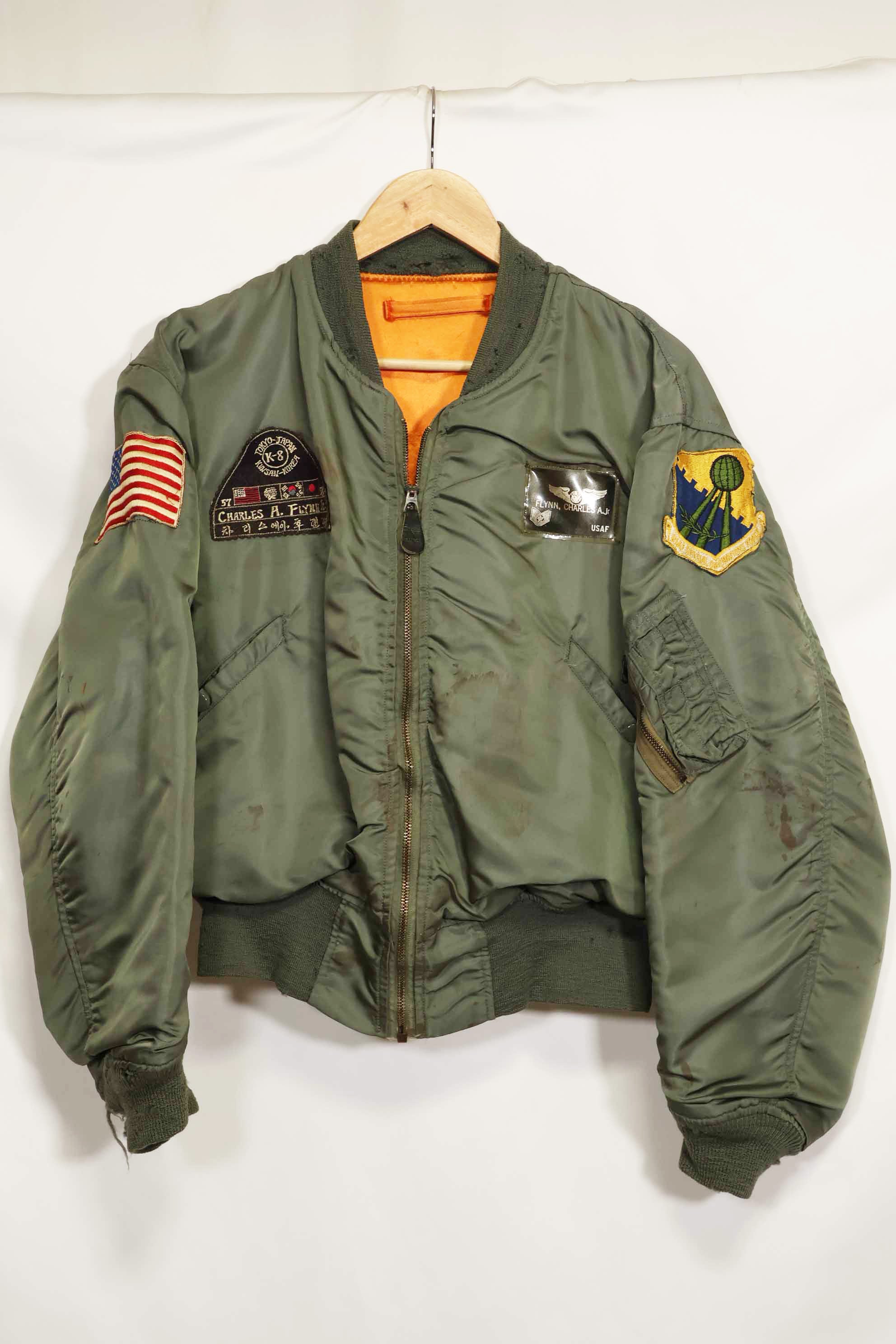 1969年契約　アメリカ空軍　L2-B　ライトゾーン　フライトジャケット　ローカルメイドパッチ付　中古品