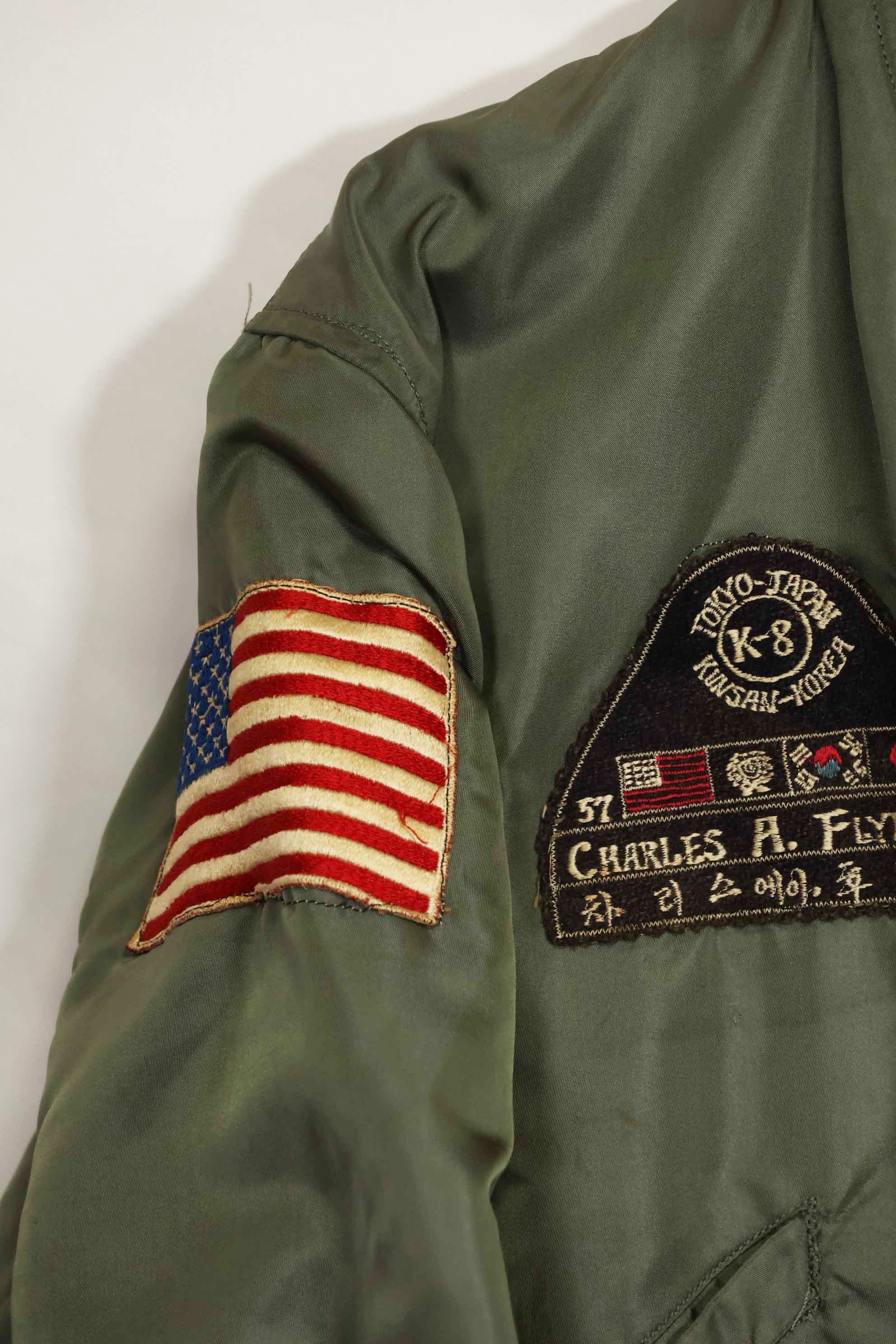 1969年契約　アメリカ空軍　L2-B　ライトゾーン　フライトジャケット　ローカルメイドパッチ付　中古品