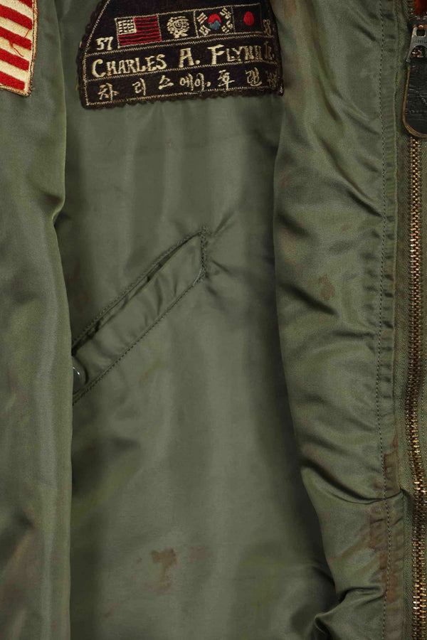 1969年契約　アメリカ空軍　L2-B　ライトゾーン　フライトジャケット　ローカルメイドパッチ付　中古品