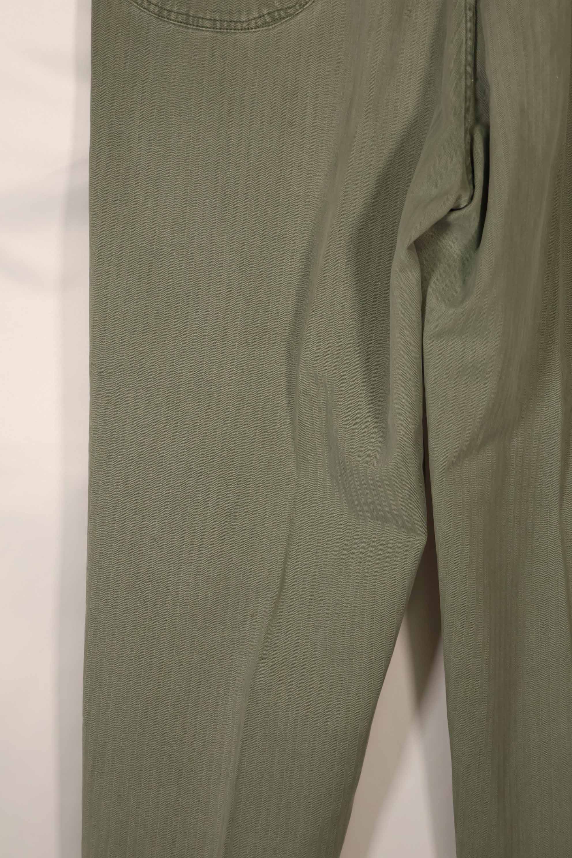 実物　1940年代　アメリカ海兵隊　USMC　M42 HBT ユーティリティパンツ　大きいサイズ　中古品