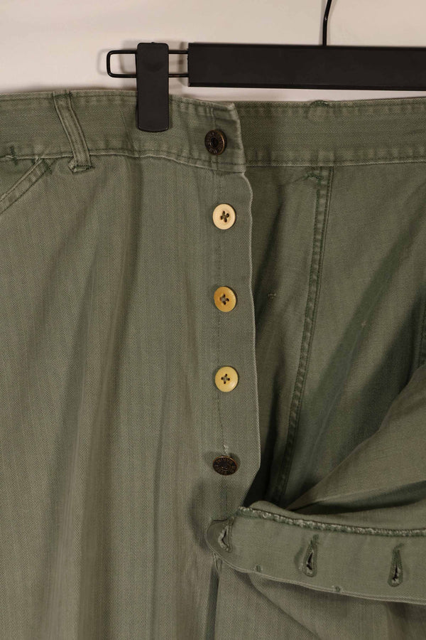 実物　1940年代　アメリカ海兵隊　USMC　M42 HBT ユーティリティパンツ　大きいサイズ　中古品