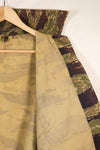 Mid 1960s US cut LARGE Okinawa Tiger Tiger striped shirt, faded, used.