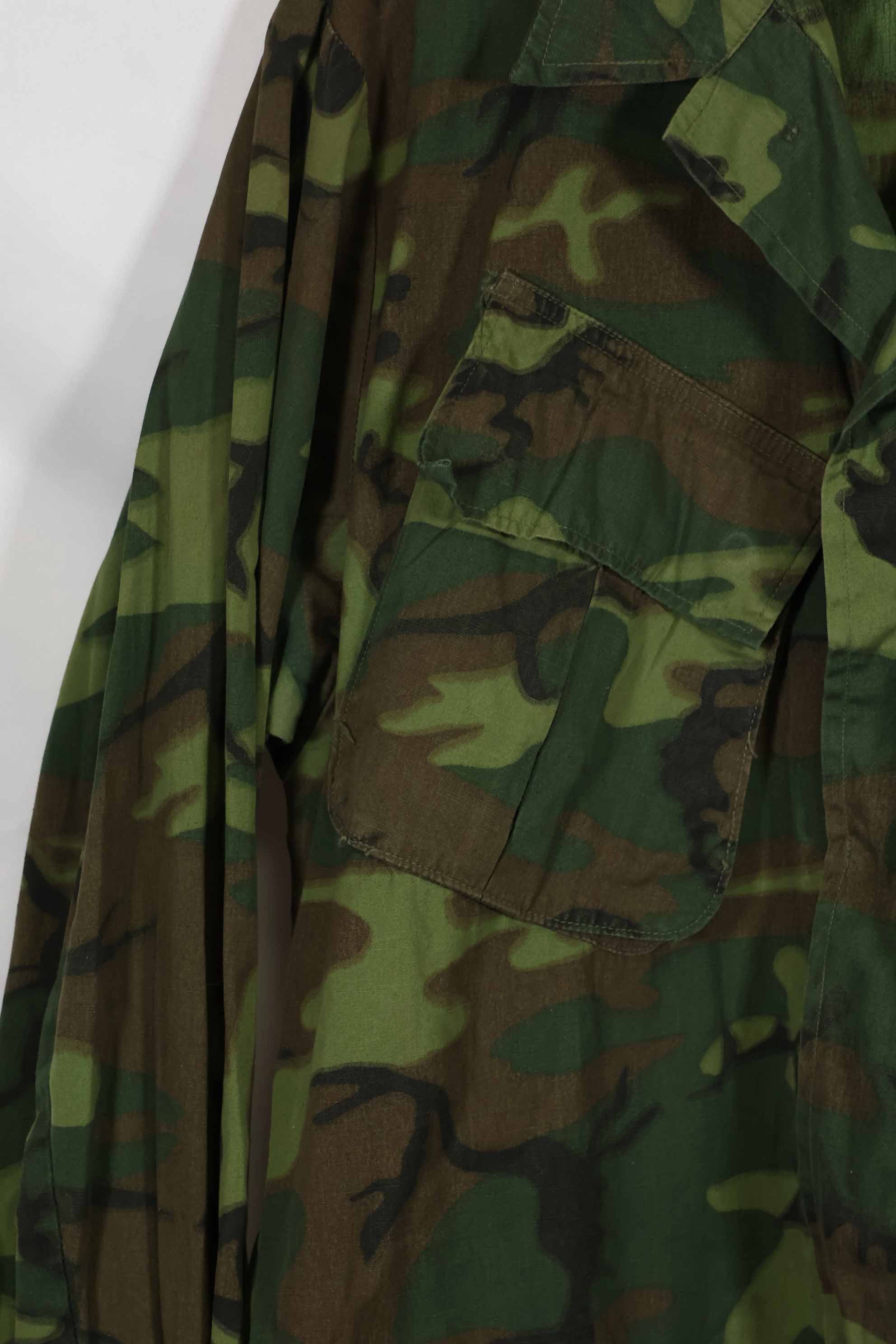 1968年製　ポップリン製　ノンリップ　ERDL ジャングルファティーグ　ジャケット　M-R　状態良い