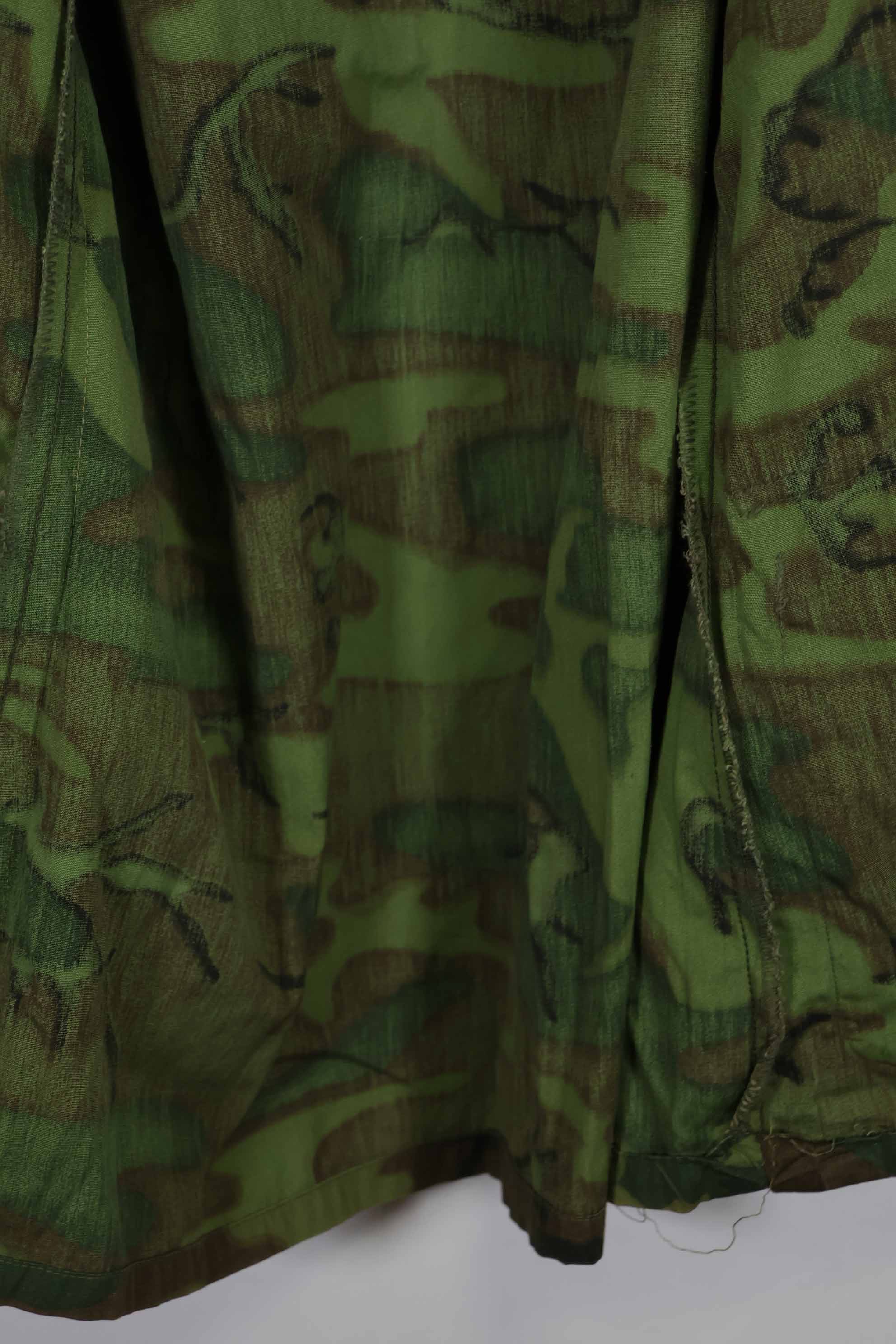 1968年製　ポップリン製　ノンリップ　ERDL ジャングルファティーグ　ジャケット　M-R　状態良い
