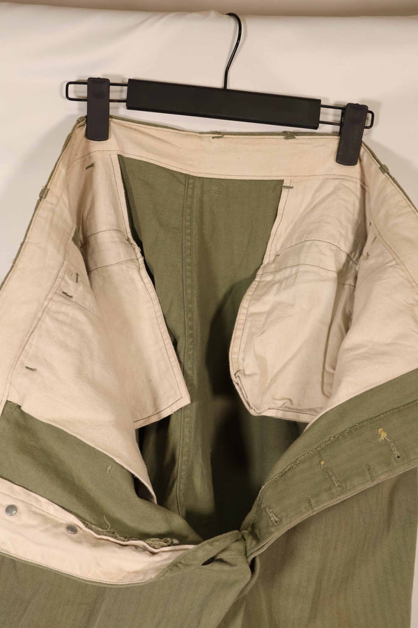実物　1940年代　アメリカ陸軍　HBT OD ユーティリティパンツ 中古品　大きいサイズ