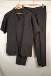 1960s Saigon Taylor Made Black Safari Jacket Pants Set