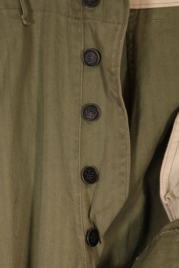 実物　1940年代　アメリカ陸軍　HBT OD ユーティリティパンツ 中古品　大きいサイズ
