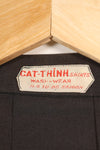 1960s Saigon Taylor Made Black Safari Jacket Pants Set