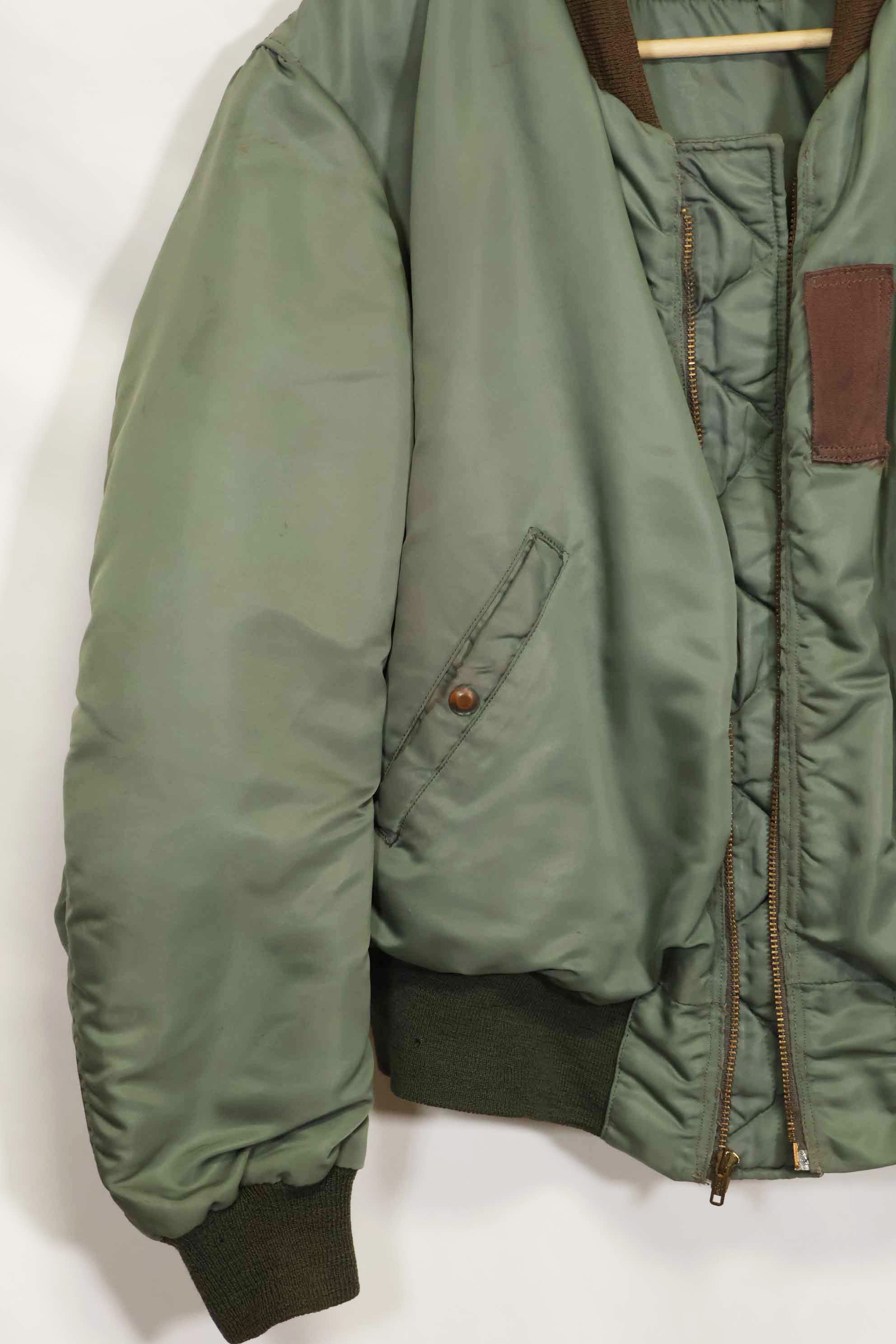 1950's USAF B-15D ribbed modified flight jacket size 42, used for high altitude