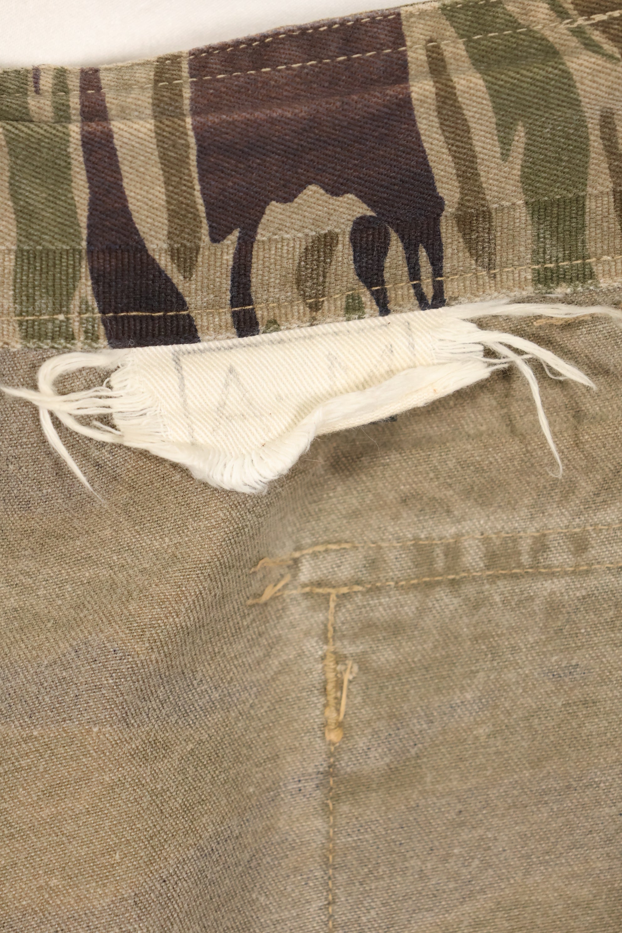 大阪 MASH製　A-M シルバータイガーストライプ　Asian カット　パンツ　中古品　退色あり