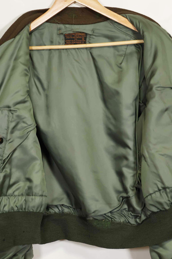 1950's USAF B-15D ribbed modified flight jacket size 42, used for high altitude
