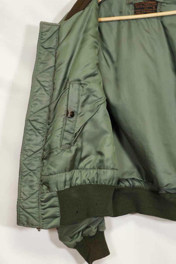 1950's USAF B-15D ribbed modified flight jacket size 42, used for high altitude