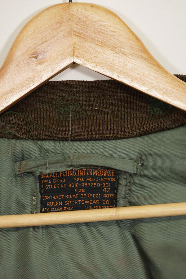 1950's USAF B-15D ribbed modified flight jacket size 42, used for high altitude