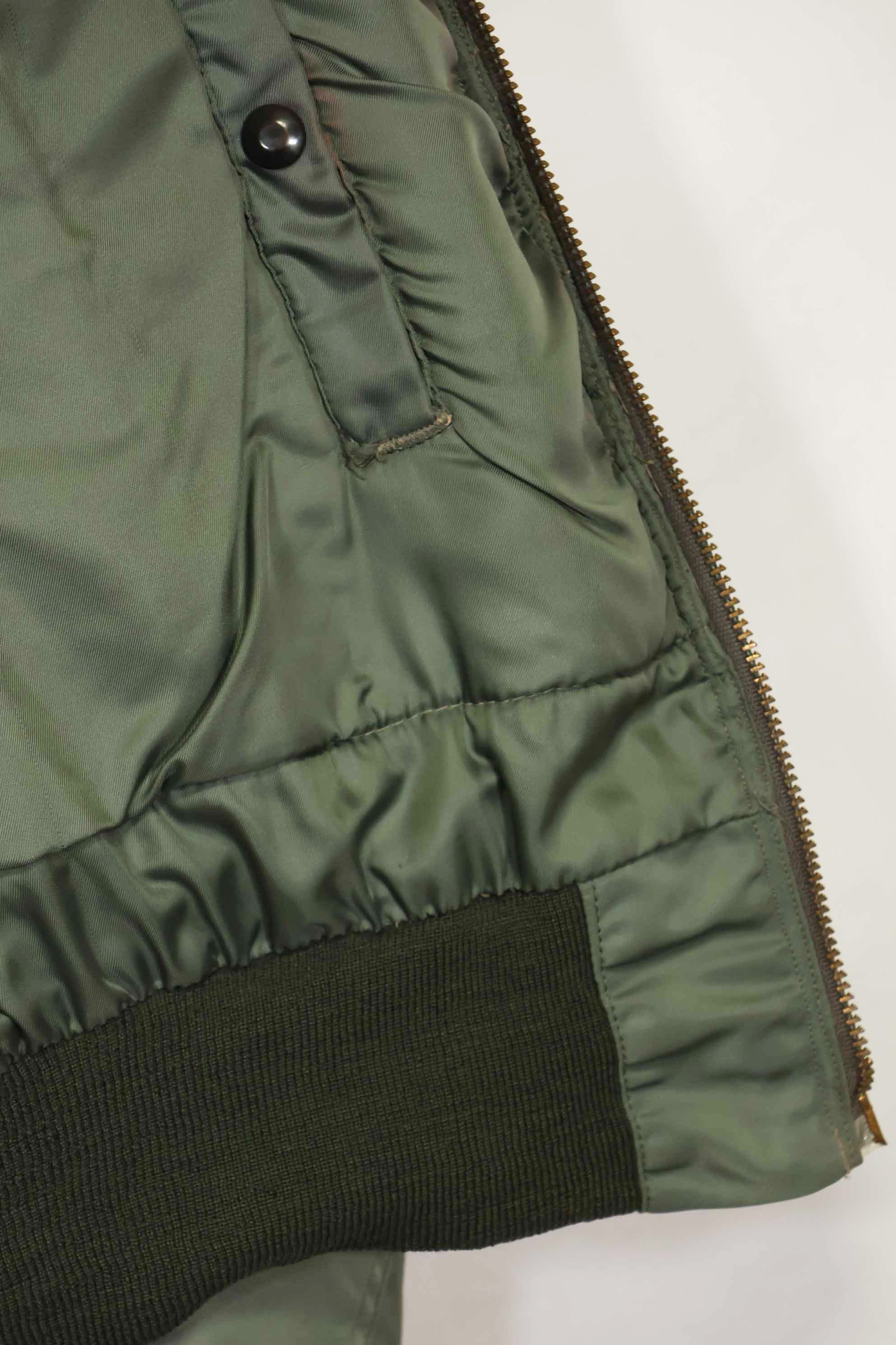 1950's USAF B-15D ribbed modified flight jacket size 42, used for high altitude