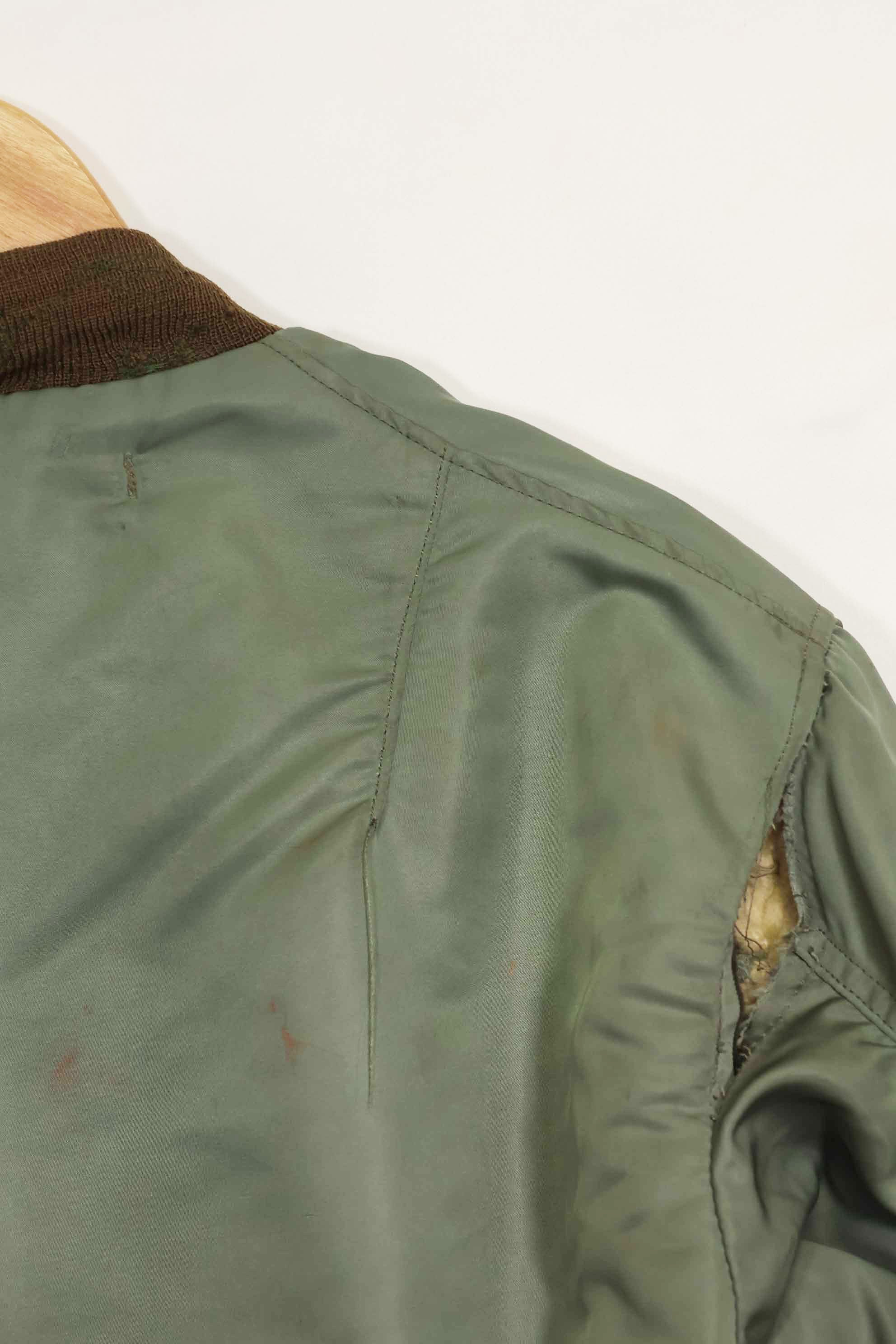 1950's USAF B-15D ribbed modified flight jacket size 42, used for high altitude