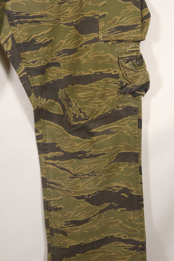 大阪 MASH製　A-M ゴールドタイガーストライプ　Asian カット　パンツ　中古品　退色あり