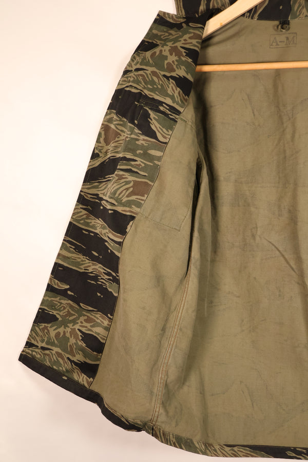1965年頃　日本製　A-M　シルバータイガー　Asianカット　タイガーストライプ　シャツ　状態良い　中古品