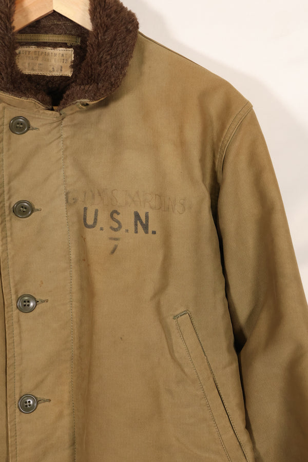 1940年代　サイズ38　WWII アメリカ海軍　N-1　デッキジャケット　中古品