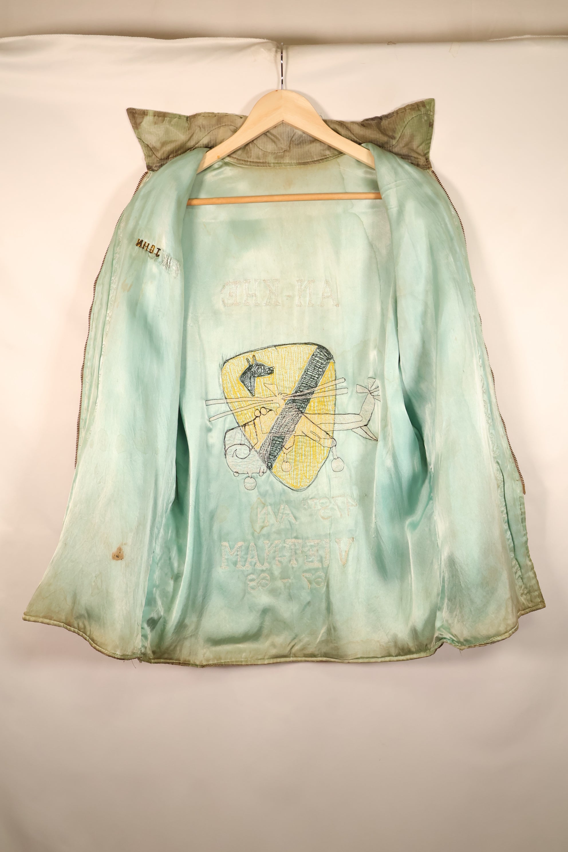 1967-68年　アメリカ陸軍　第一騎兵師団　AN-KHE 478TH AVN　ツアージャケット　ベトジャン　中古品