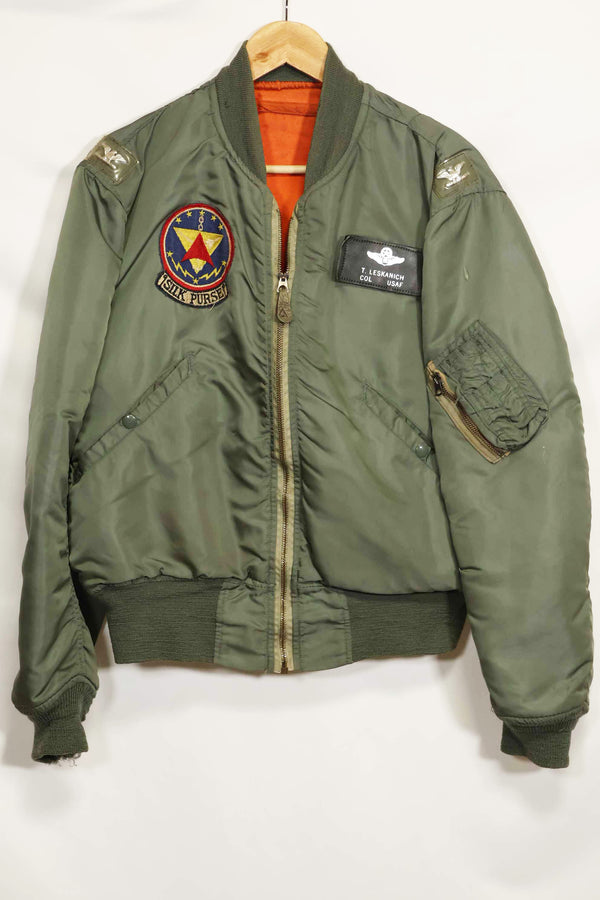 1969年契約　アメリカ空軍　L2-B　ライトゾーン　フライトジャケット　パッチ・階級章付　中古品