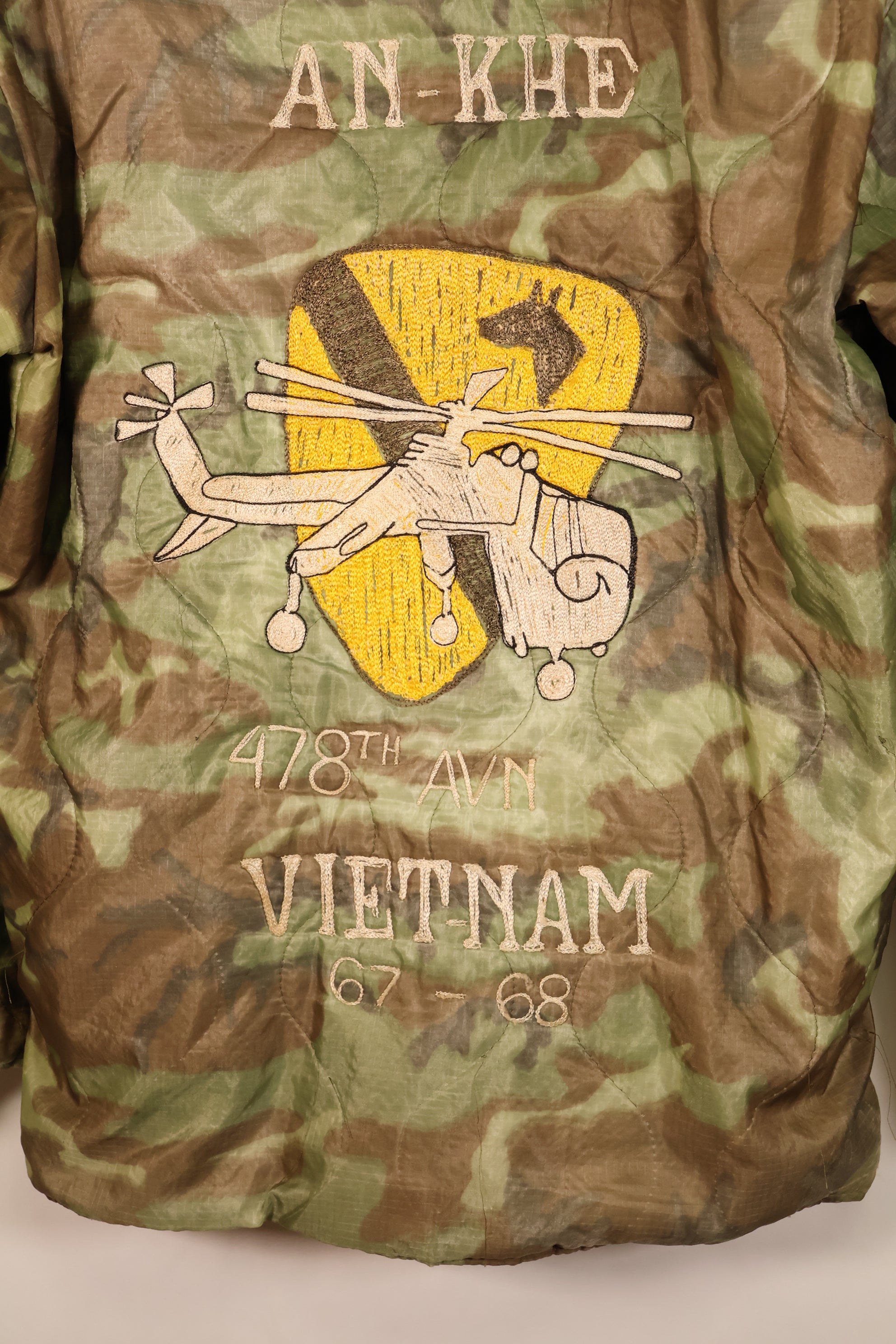 1967-68年　アメリカ陸軍　第一騎兵師団　AN-KHE 478TH AVN　ツアージャケット　ベトジャン　中古品