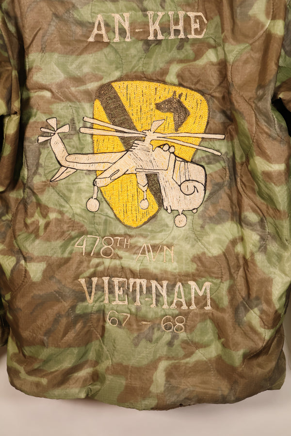 1967-68年　アメリカ陸軍　第一騎兵師団　AN-KHE 478TH AVN　ツアージャケット　ベトジャン　中古品