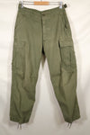 Mid-1960s, estimated XS-S 2nd Model Jungle Fatigue Pants, used.